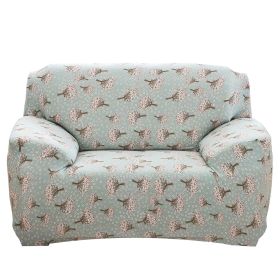 Sofa Cover Printed Stretch Sofa Furniture Cover Soft Sofa Slipcover Polyester Furniture Protector Cover (Option: Hyacinth_2S)