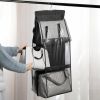 Hanging Handbag Organizer w/ 6 Pockets Closet Purse Storage Shelves Holder Hanging Shelf Bag