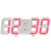 3D LED Digital Wall Clock Sound Control Table Desk Alarm Clock w/ 3 Auto Adjustable Brightness Snooze Date Temperature 12/24Hr Time Display For Office