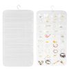 2Pcs Hanging Jewelry Organizer Earring Necklace Bracelet Holder Double-sided 80 Pockets Accessory Storage Pocket