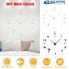 DIY Wall Clock 3D Mirror Surface Sticker Modern Art Wall Clock Home Office Decors Big Number Watch