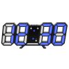 3D LED Digital Wall Clock Sound Control Table Desk Alarm Clock w/ 3 Auto Adjustable Brightness Snooze Date Temperature 12/24Hr Time Display For Office