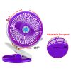 Clip Fan Rechargeable Battery USB Rotation Fan Speed Adjustable Low Noise For Home Office Desk