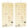 2Pcs Hanging Jewelry Organizer Earring Necklace Bracelet Holder Double-sided 80 Pockets Accessory Storage Pocket