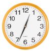 Round Wall Clock Silent Non-Ticking 10-inch Precise Quartz Battery Operated Hanging Clock for Home Office School