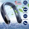 Portable Neck Cooling Fan With Type-C Charging Battery Hands-Free Bladeless Personal Fan 5 Speeds Digital Display Adjustable Neck Width for Man Woman