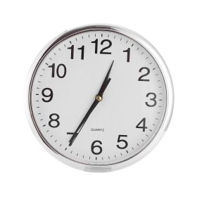 Round Wall Clock Silent Non-Ticking 10-inch Precise Quartz Battery Operated Hanging Clock for Home Office School (Option: SLV)