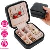 Mini Jewelry Storage Box Portable Ring Earring Necklace Storage Travel Case PU Leather Jewelry Organizer Gift