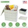 2Pcs 56L Collapsible Storage Bins With Dustproof Lid Waterproof Interior Bag Handle Stackable Storage Box Container Utility Organizer Crate For Campin
