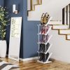 8 Tier Vertical Shoe Rack Narrow Free Standing Storage Organizer for Entryway Space-Saving Stackable Shoe Holder Corner Shoe Tower For Entryway Bedroo