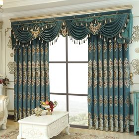 Luxury Elegant High-end Embroidered Curtains, Blackout Living Room Bedroom Villa, Velvet Curtains, Finished 2-piece (Option: SGP2022114202)