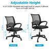 Ergonomic Mesh Office Chair 360° Swivel Task Chair Thick Cushion Home Desk Chair with Adjustable Height Lumbar Support and Armrests