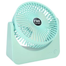 6.5in Desk Fan USB Powered 3 Speeds Table Cooling Fan Tilt Quiet Desktop Fan for Bedroom Office (Option: LightGreen)