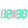3D LED Digital Wall Clock Sound Control Table Desk Alarm Clock w/ 3 Auto Adjustable Brightness Snooze Date Temperature 12/24Hr Time Display For Office