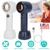 Mini Portable Fan USB Rechargeable Handheld Cooling Fan Powerful Desk Air Cooler with 3 Speed Levels Removable Base for Home Office Camping Travel