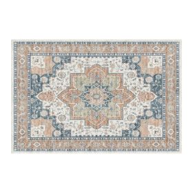 1PC Bohemian Vintage Watercolor Doormat - Non-Slip Soft Rug, Stain-Resistant Washable Mat for Entryway, Kitchen, Living Room, Laundry & Bathroom (colour: KSX-2-3-5, size: 2*3ft/61*91cm)