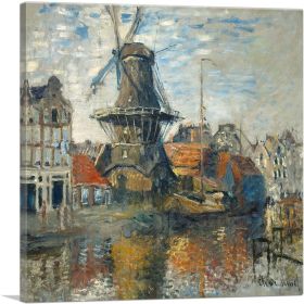 The Windmill, Amsterdam 1871 (Type: Standard Framed Canvas Print, size: 16" x 16" / 42cm x 42cm (approx))