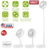 Portable Folding Desk Table Fan Quiet USB Rechargeable Telescopic Standing Floor Fan w/ 4 Speeds Adjustable Height 180° Tilting Angle For Office Home
