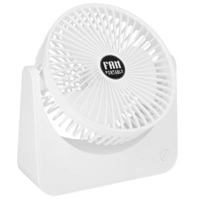 6.5in Desk Fan USB Powered 3 Speeds Table Cooling Fan Tilt Quiet Desktop Fan for Bedroom Office (Option: White)
