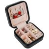 Mini Jewelry Storage Box Portable Ring Earring Necklace Storage Travel Case PU Leather Jewelry Organizer Gift