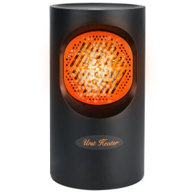 300W Portable Electric Heater Mini Heating Unit Fan Portable Floor Desktop Air Fan Heater For Office Dormitory Room (Option: Black)