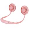 Neck Hanging Fan Hand Free Portable Aromatherapy USB Fans 360°Rotatable Rechargeable Dual Cooling Fans w/Color Changing Led