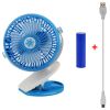 Clip Fan Rechargeable Battery USB Rotation Fan Speed Adjustable Low Noise For Home Office Desk
