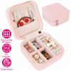 Mini Jewelry Storage Box Portable Ring Earring Necklace Storage Travel Case PU Leather Jewelry Organizer Gift