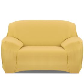 Sofa Cover Printed Stretch Sofa Furniture Cover Soft Sofa Slipcover Polyester Furniture Protector Cover (Option: Yellow_2S)