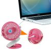 Clip Fan Rechargeable Battery USB Rotation Fan Speed Adjustable Low Noise For Home Office Desk