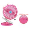 Clip Fan Rechargeable Battery USB Rotation Fan Speed Adjustable Low Noise For Home Office Desk