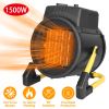 1500W Portable Electric Space Heater Personal Fan w/ Overheat Protection Adjustable Temperature Ceramic Heater for Bedroom Office Desk