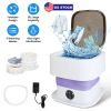 10L/2.6Gallon Portable Washing Machine with 3 Modes Foldable Mini Laundry Washer and Dryer Underwear Baby Clothes Socks Cleaning for Travel RV Camping